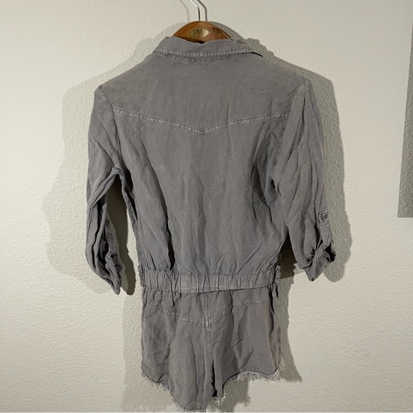 YOUNG FABULOUS & BROKE River Raw Linen Blend Utility Romper - Picture 9 of 13